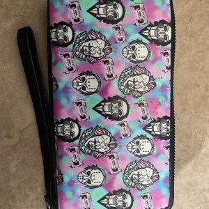 Checkbook sized wallet - horror themed